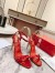 Christian Louboutin Lipstrass Queen Sandals 100mm In Red Patent Leather