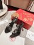 Christian Louboutin Emilie 100MM Sandals In Black Glittered Leather