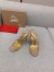 Christian Louboutin Rosalie Strass Sandals 100mm in Gold Leather