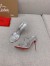 Christian Louboutin Rosalie Sandals 100mm in Silver Metallic Leather