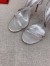 Christian Louboutin Rosalie Sandals 100mm in Silver Metallic Leather