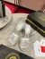 Christian Louboutin Degraqueenie 85mm Mules in Silver Leather with Crystals