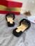 Christian Louboutin Marmela Flat Sandals In Black Lambskin
