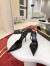 Christian Louboutin Rosa Z Slingback Pumps 100mm in Black Patent Leather