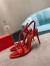 Christian Louboutin Rosalie 100mm Sandals In Red Patent Psychic