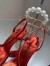 Christian Louboutin Rosalie 100mm Sandals In Red Patent Psychic