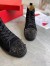 Christian Louboutin Men's Lou Pik Pik Strass Flat Sneakers Black