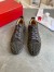 Christian Louboutin Men's Louis Junior Spikes Orlato Flat Sneakers Olive