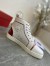 Christian Louboutin Fun Louis Woman Flat Sneakers In White Calfskin