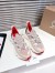 Christian Louboutin Women's Trailnrun Sneakers in Albatre Mesh and Suede