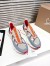 Christian Louboutin Women's Trailnrun Sneakers in Grey Mesh and Suede