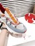 Christian Louboutin Women's Trailnrun Sneakers in Grey Mesh and Suede