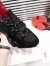 Christian Louboutin Women's Trailnrun Sneakers in Black Fabric and Suede
