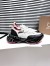 Christian Louboutin Women's Trailnrun Sneakers in White Mesh and Black Leather