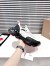 Christian Louboutin Women's Trailnrun Sneakers in White Mesh and Black Leather
