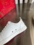 Christian Louboutin Women's Louis Junior Spikes Sneakers In White Leather