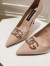 Dolce & Gabbana Lollo Pumps 90mm in Beige Patent Leather