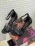 Dolce & Gabbana Black Sandals with Baroque DG Heel 