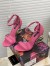 Dolce & Gabbana Pink Sandals with Baroque DG Heel 