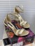 Dolce & Gabbana Gold Sandals with Baroque DG Heel 