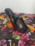 Dolce & Gabbana Black Lguana-print Mules with DG Pop Heel