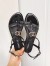 Dolce & Gabbana DG Thong Sandals In Black Patent Leather  