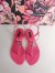 Dolce & Gabbana DG Thong Sandals In Pink Patent Leather  