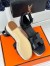 Hermes Elda Espadrilles in Black Leather