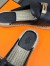 Hermes Feria Espadrille Mules in Black Leather