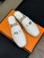 Hermes Feria Espadrille Mules in White Leather