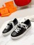 Hermes Men's Day Sneakers in Black Leather