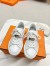 Hermes Men's Day Sneakers in White Leather