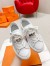 Hermes Men's Day Sneakers in White Leather