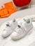 Hermes Men's Day Sneakers in White Leather