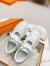 Hermes Men's Day Sneakers in White Leather