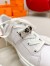 Hermes Men's Day Sneakers in White Leather