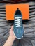 Hermes Men's Bouncing Sneakers in Blue Leather