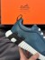 Hermes Men's Bouncing Sneakers in Blue Leather