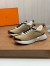 Hermes Heros Sneakers in Khaki Technical Knit