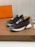 Hermes Heros Sneakers in Black Knit and Black Suede