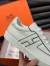 Hermes Boomerang Sneakers In White Epsom Calfskin