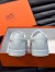 Hermes Boomerang Sneakers In White Epsom Calfskin