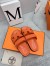 Hermes Men's Chypre Sandals in Orange Epsom Calfskin