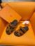 Hermes Men's Chypre Sandals in Brown Suede Calfskin 