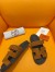 Hermes Men's Chypre Sandals in Brown Suede Calfskin 