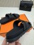 Hermes Men's Jackson Sandal in Black Calfskin