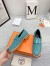Hermes Women's Faubourg Loafers in Blue Suede Leather