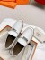 Hermes Women's Destin Loafers in White Leather