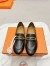 Hermes Women's Colette Loafers in Black Leather