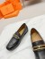 Hermes Women's Colette Loafers in Black Leather